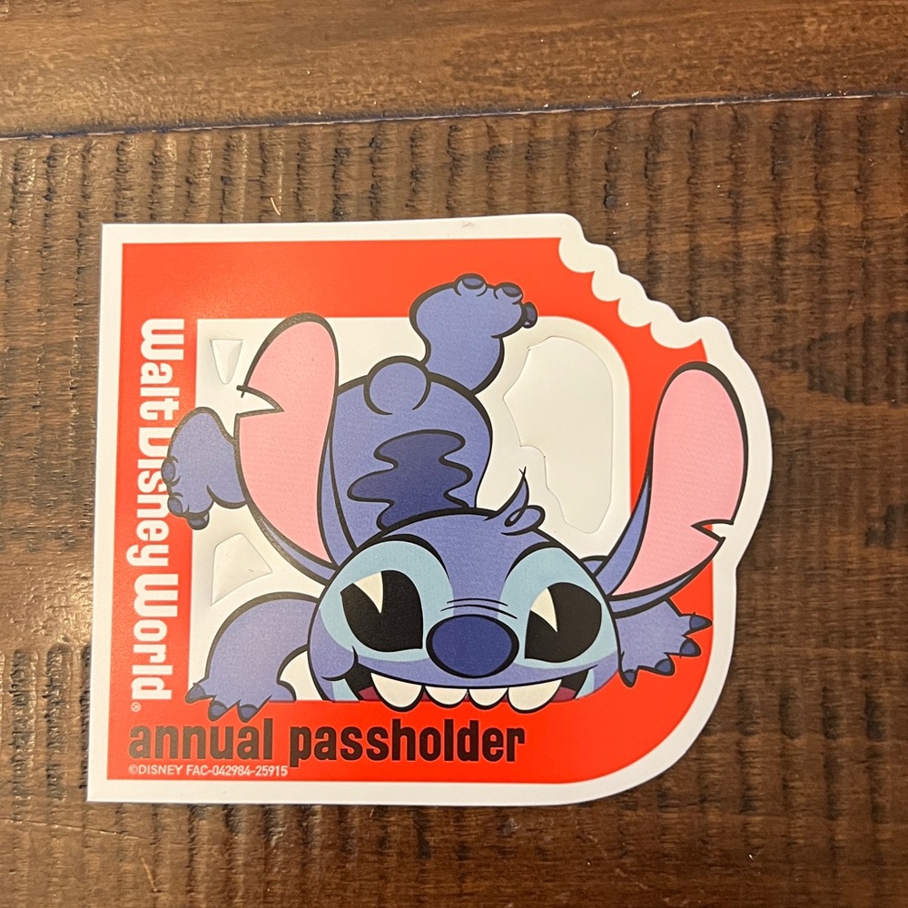 Disney Stitch Annual Passholder Magnet 2025 Exclusive